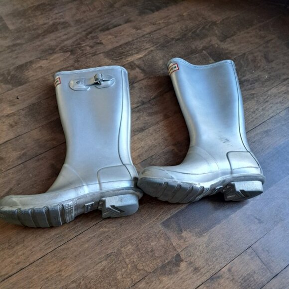 Hunter Other - Silver Hunter Rain Boots – Kids Size A1 – Waterproof Classic size 1
